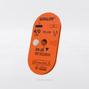 SERALON 4/0, aiguille DS-18, 75 cm, capsule vue de trois quarts
