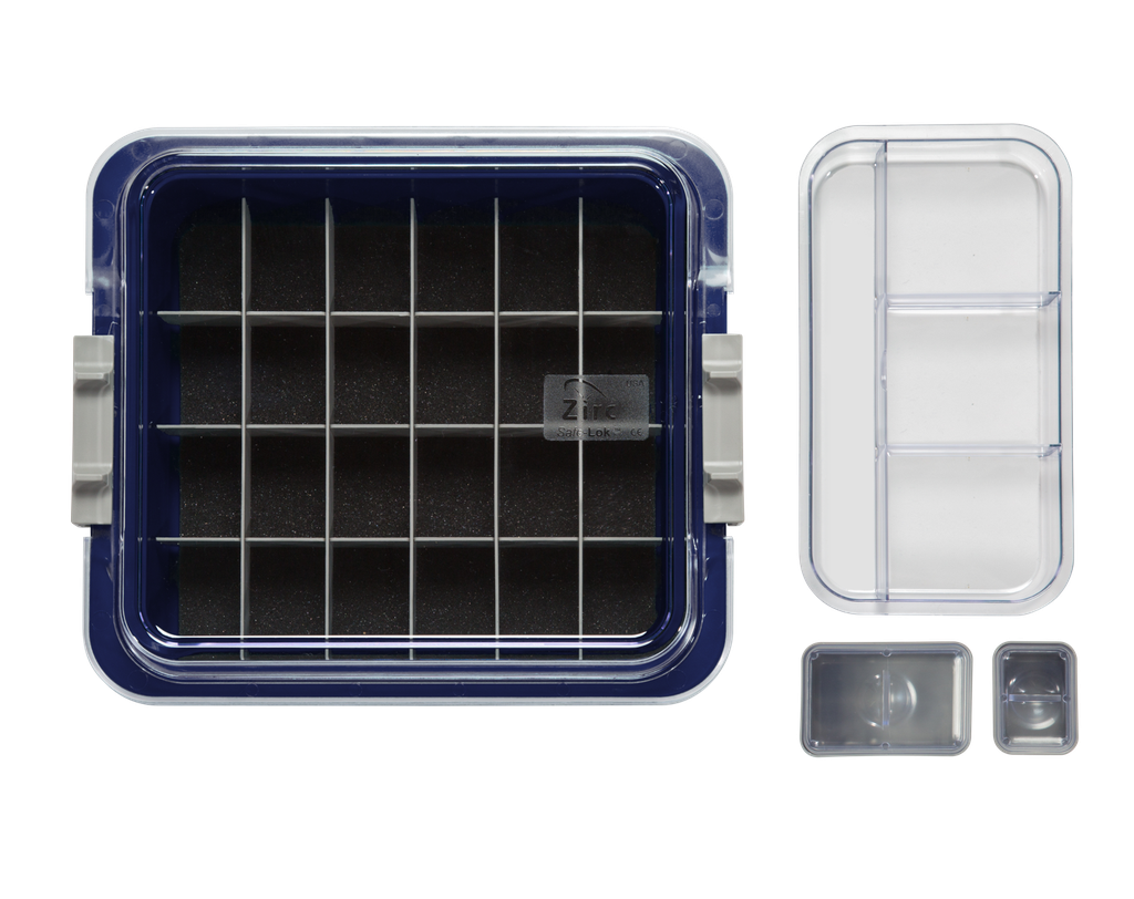 Tubs à matériaux complète avec accessoires (31,9 x 28,5 x 10,2 cm) bleu foncé - ZIRC