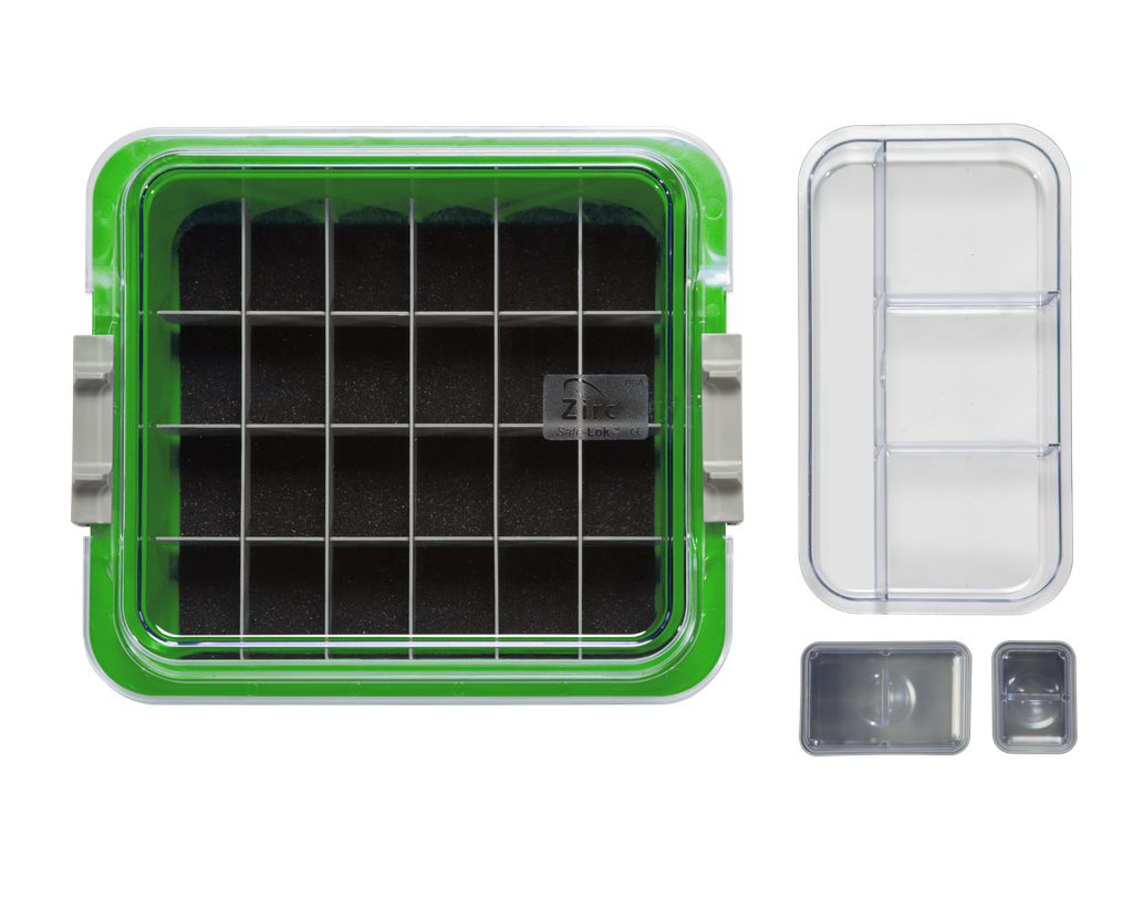 Tubs à matériaux complète avec accessoires (31,9 x 28,5 x 10,2 cm) néon vert - ZIRC