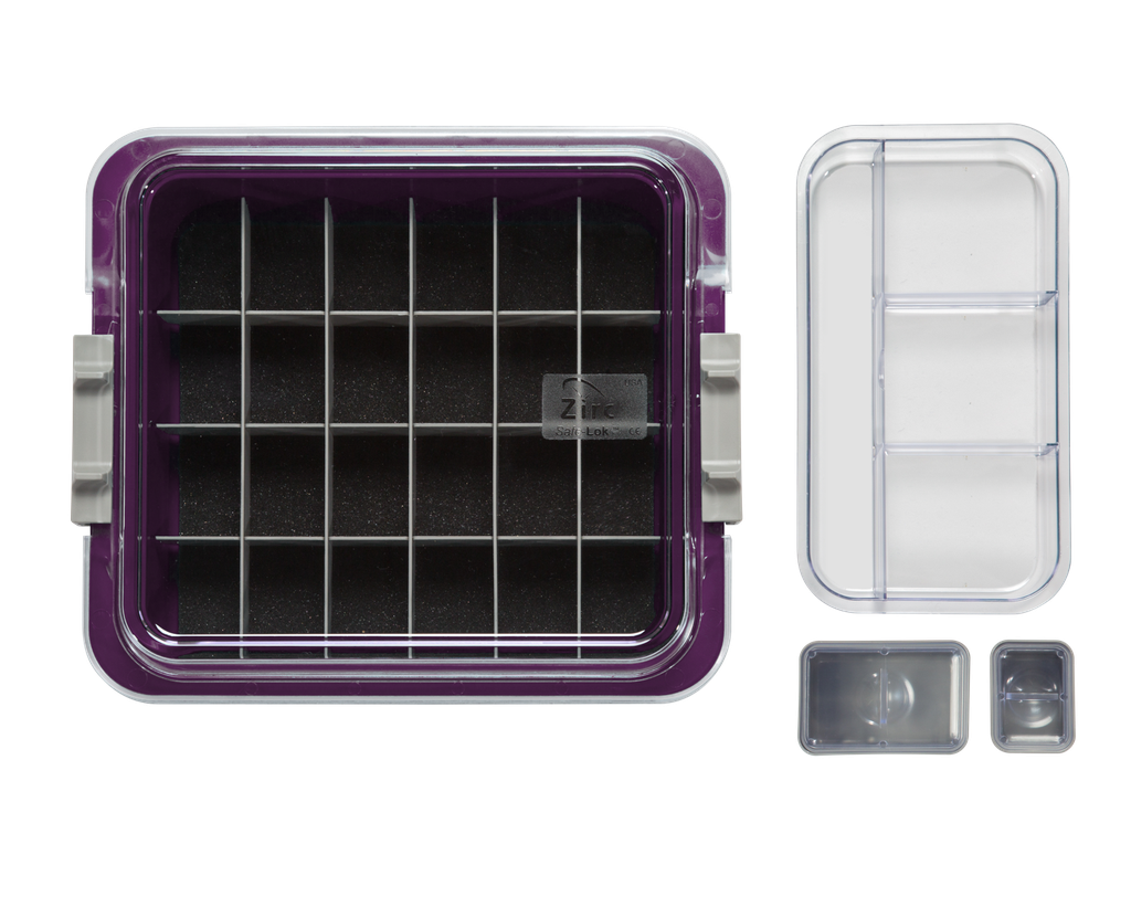 Tubs à matériaux complète avec accessoires (31,9 x 28,5 x 10,2 cm) prune - ZIRC