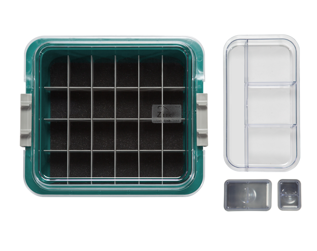 Tubs à matériaux complète avec accessoires (31,9 x 28,5 x 10,2 cm) turquoise - ZIRC