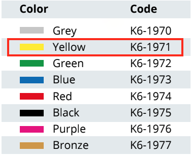 Couvercle perforé K6-1971 - couleur jaune - MINI MODEL 315X140 MM - Aygün - Delynov