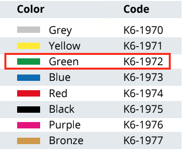 Couvercle perforé K6-1972 - couleur vert - MINI MODEL 315X140 MM - Aygün - Delynov