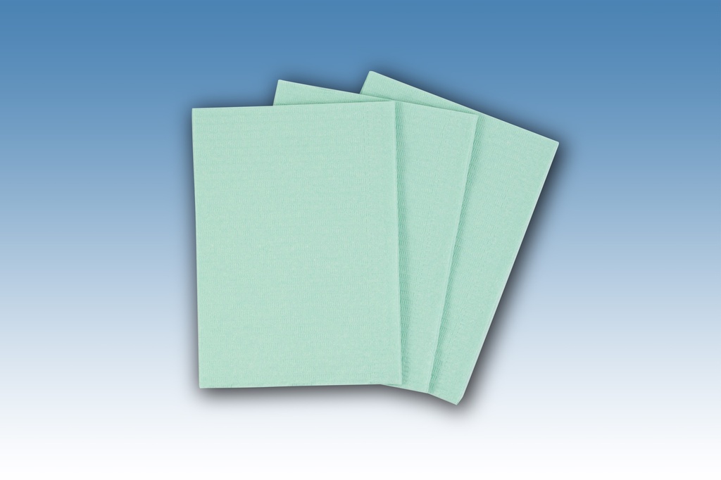 x500 serviettes en plastique 3 épaisseurs Salvet cm 48x33 vert - Omnia - Delynov