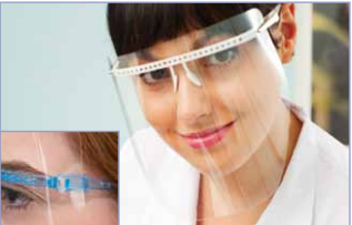 Protective Face Shield (White Frame with Five Visors) - HAGER