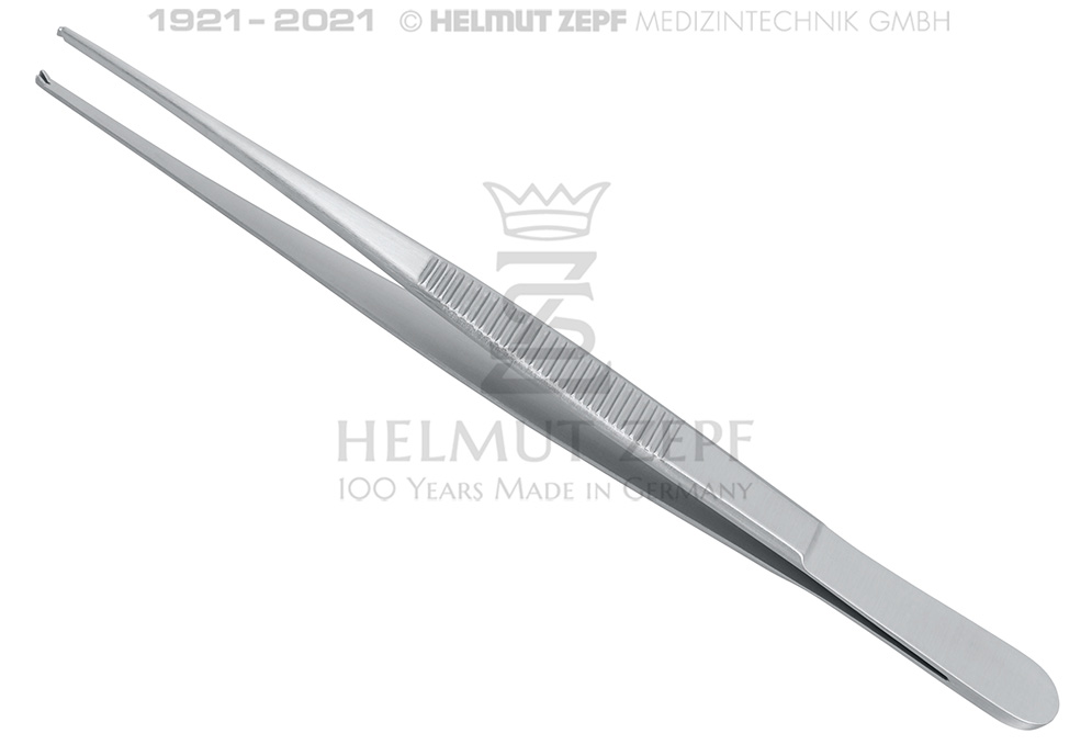 TISSUE FORCEPS 1X2. NARROW. 16 CM - Helmut Zepf (22.408.16) - Delynov