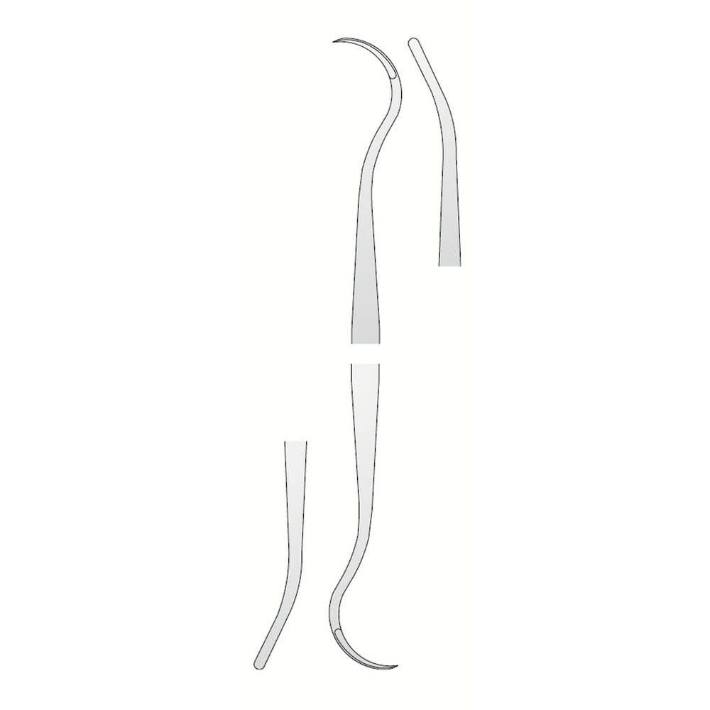The product title Curette McCall 17S/18S (224560) Coricama - Delynov translates to Curette McCall 17S/18S (224560) Coricama on the Delynov website. These products are exclusively for dental surgery.