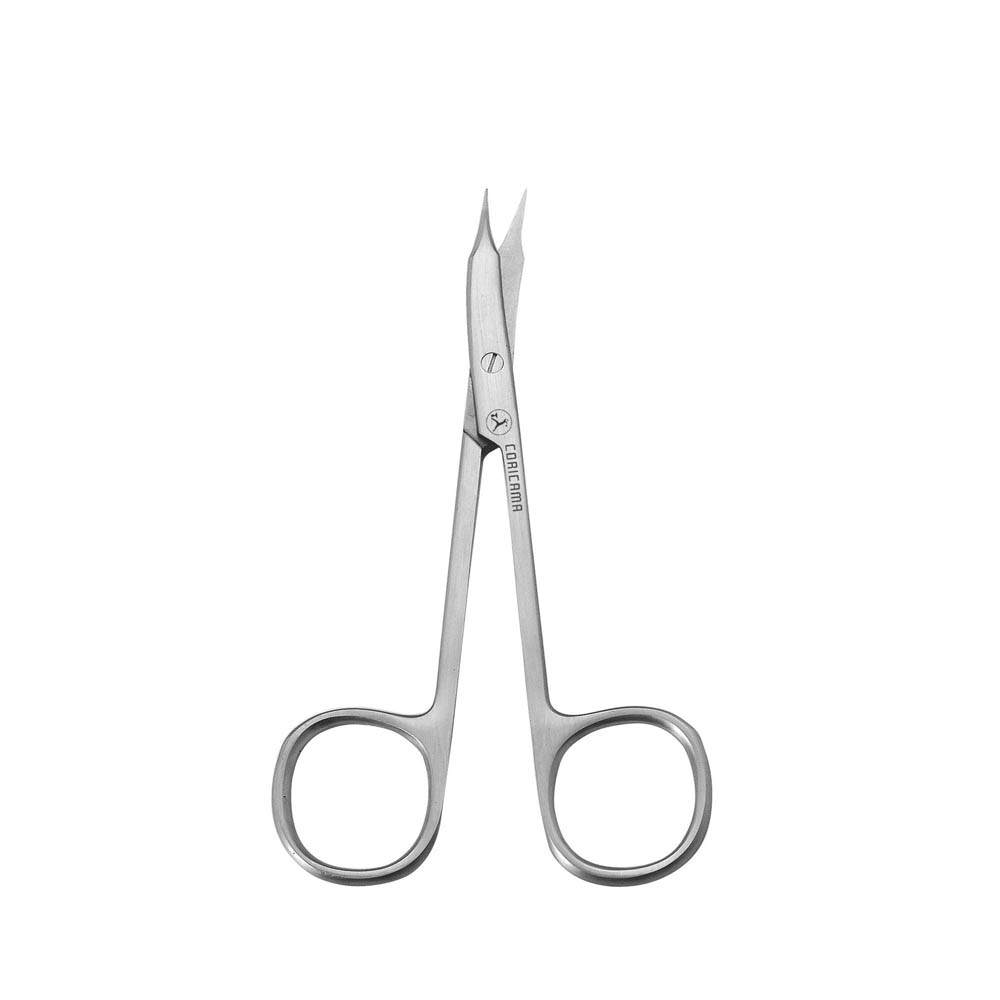 Curved square scissors mm115 for implantology, oral surgery, and dental - Coricama (546240) - Delynov