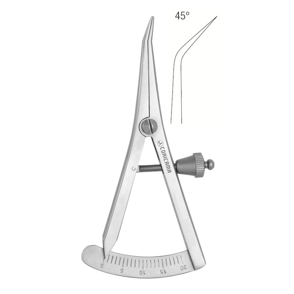 Curved 85 mm Castroviejo Caliper (882320) by Coricama - Delynov