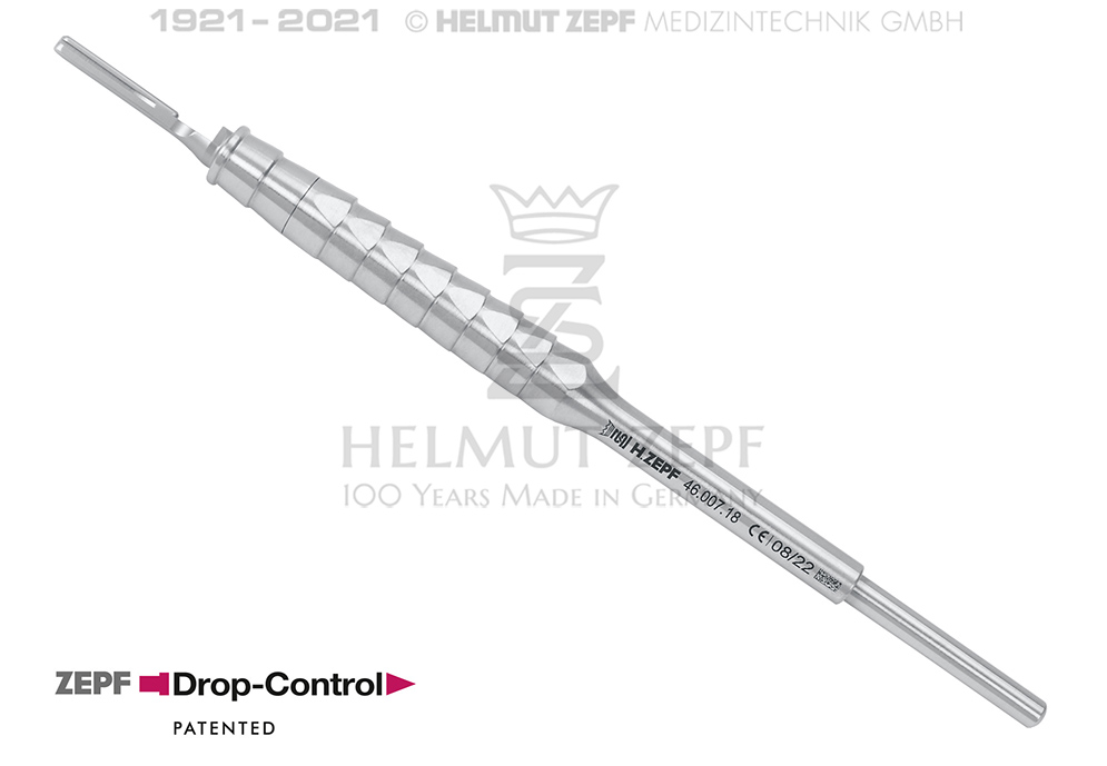 Disposable Scalpel Handle with Safety Shield Ø9.5mm - Helmut Zepf (46.007.18) - Delynov