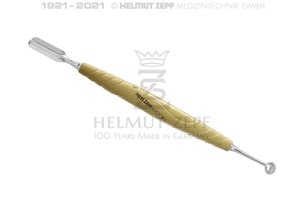 Cuillère à biomatériaux avec fouloir (47.848.02) - Hemut ZEPF - Delynov