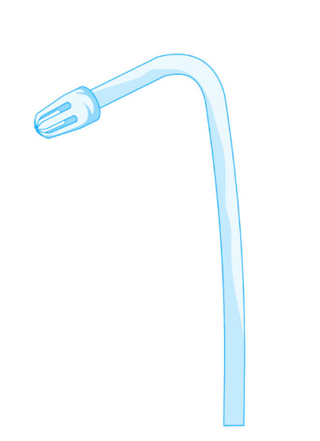 x1000 Split Air saliva ejector. longueur 12,5 cm avec capuchon transparent extractible - Omnia - Delynov