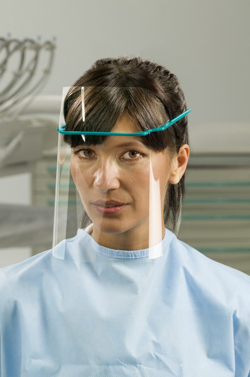 x1 lunettes de sécurité avec plaquettes nasales et visière longue jetable - Omnia - Delynov