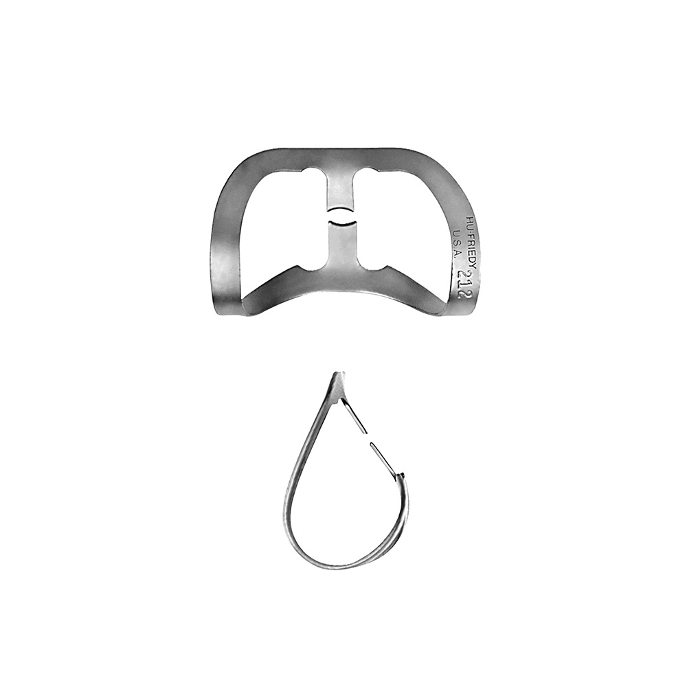 Rubber dam clamp #212 labial caries of anterior teeth