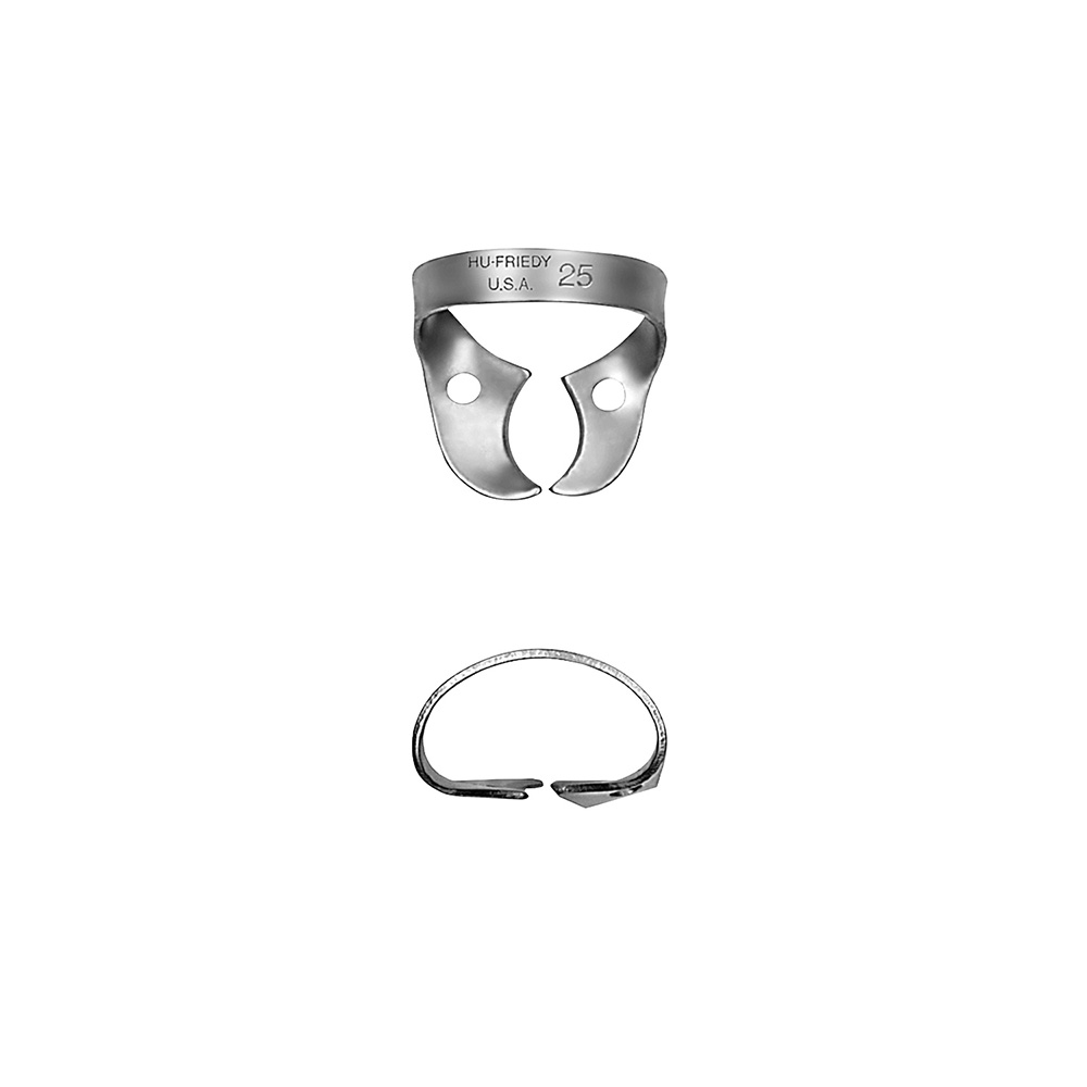 Crampon à digue #25 molaires supérieures gauche et inférieure droite