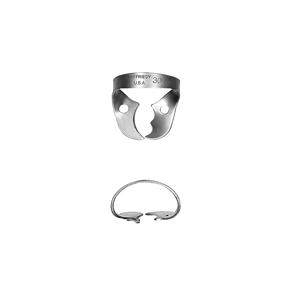 Rubber dam clamp #30 upper right molar