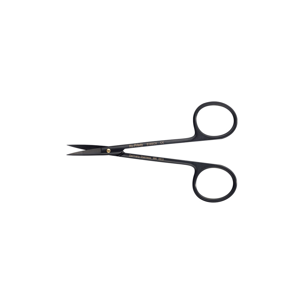 Iris Scissors #18, curved / Delicate, SuperCut, Black Line (S18SCX)