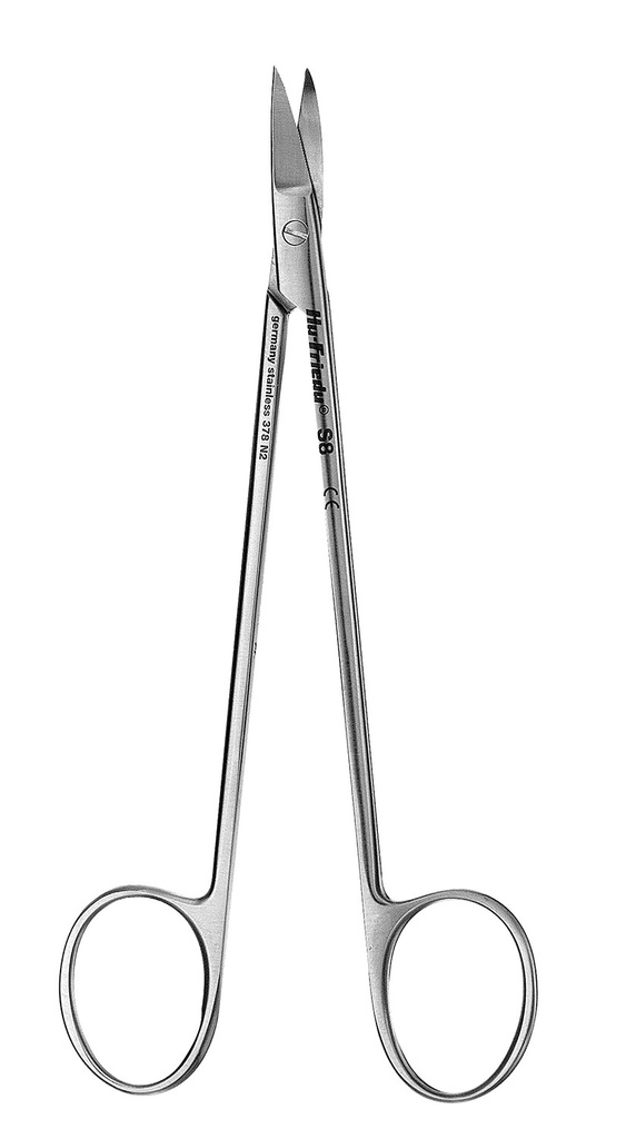 Ciseaux Quinby #8 courbés lisses 12,5cm (S8) - Hu-Friedy - Delynov