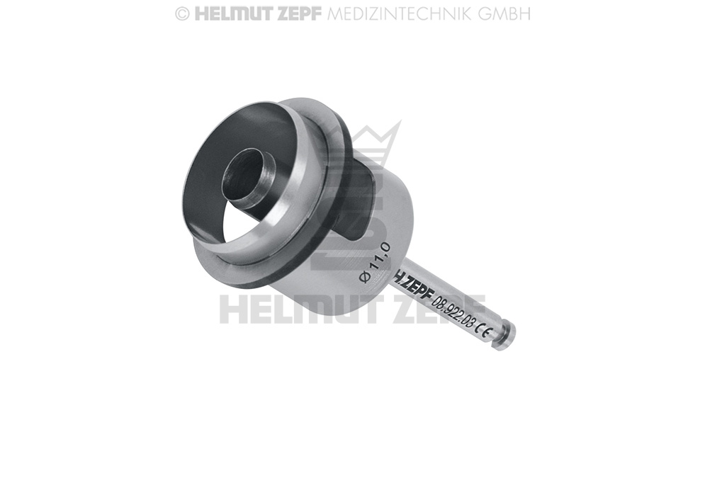 Poinçon chirurgical à anneaux, diamètre intérieur 4 mm, diamètre extérieur 11 mm, profondeur 3 mm - Helmut Zepf (08.922.03) - Delynov