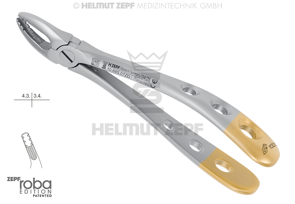 Daviers d'extraction à bec étroit pour enfants, modèle anglais - Helmut Zepf (10.685.07ZD) - Delynov