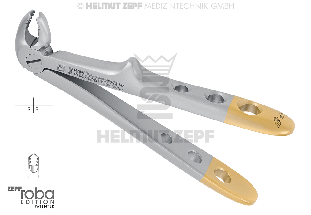 EXTRACT. FORCEPS, ENGL. PATTERN, FIG.22FOR CHILDREN, ROBA DESIGN- Helmut Zepf (10.685.22ZD) - Delynov