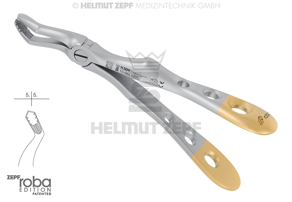 EXTRACT. FORCEPS, ENGL. PATTERN, FIG.52FOR CHILDREN, ROBA DESIGN- Helmut Zepf (10.685.52ZD) - Delynov