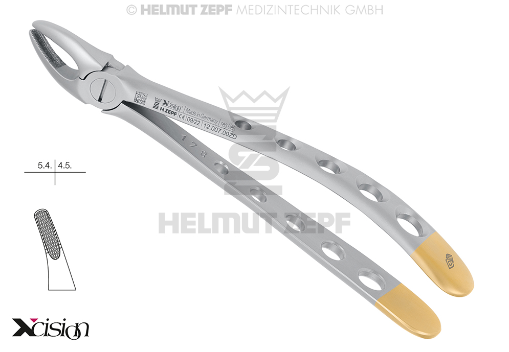 Daviers d'extraction à prémolaires supérieures selon le modèle anglais - Helmut Zepf (12.007.00ZD) - Delynov