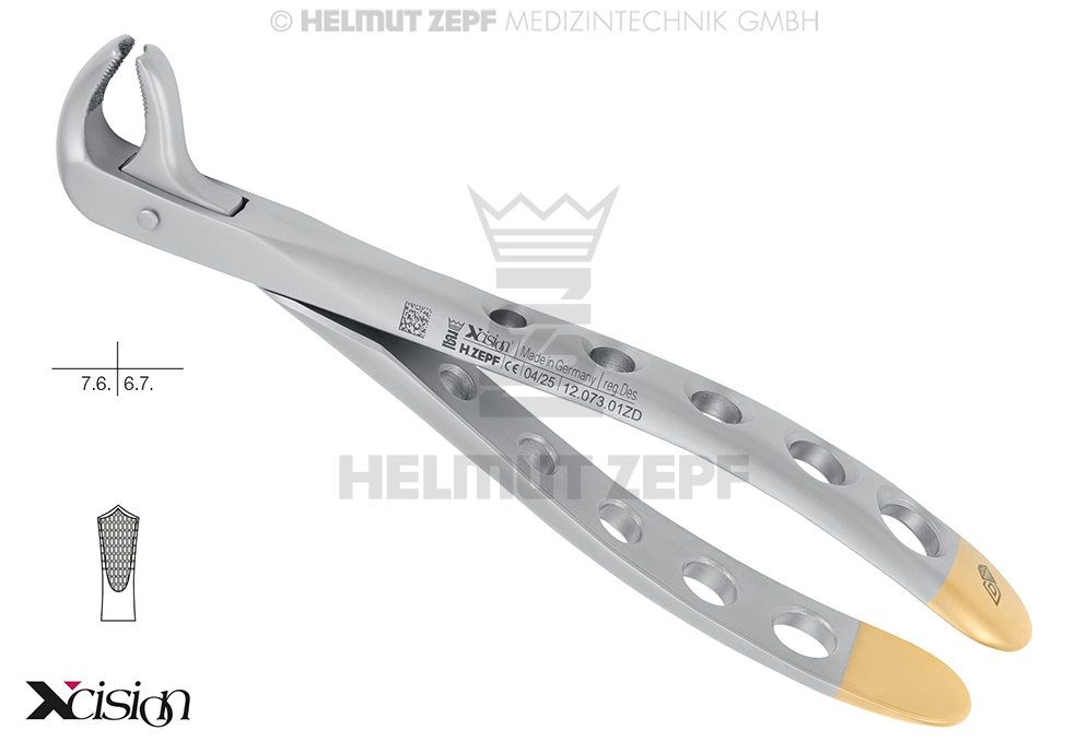 Forceps dentaires pour molaires inférieures, modèle anglais, figure 73A - Helmut Zepf (12.073.01ZD) - Delynov