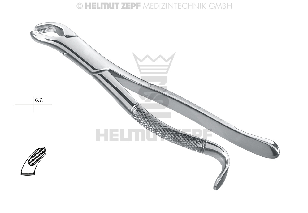 American pattern surgical dental extraction forceps figure 18-L, Harris - Helmut Zepf (14.018.15) - Delynov