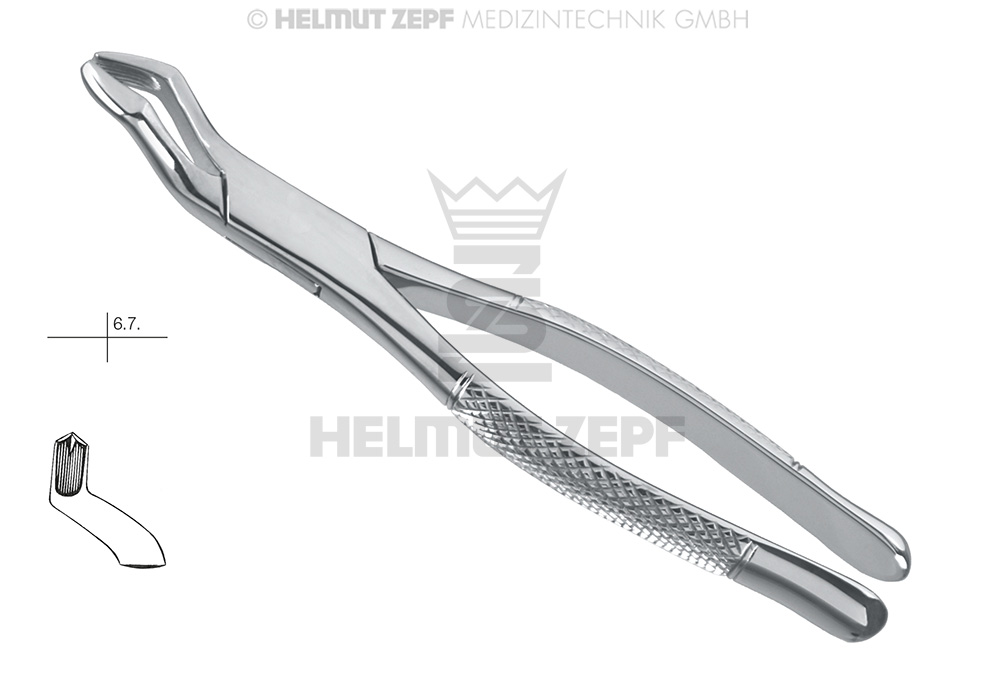 Davier chirurgical de forme américaine, modèle standard 53-L - Helmut Zepf (14.053.15) - Delynov