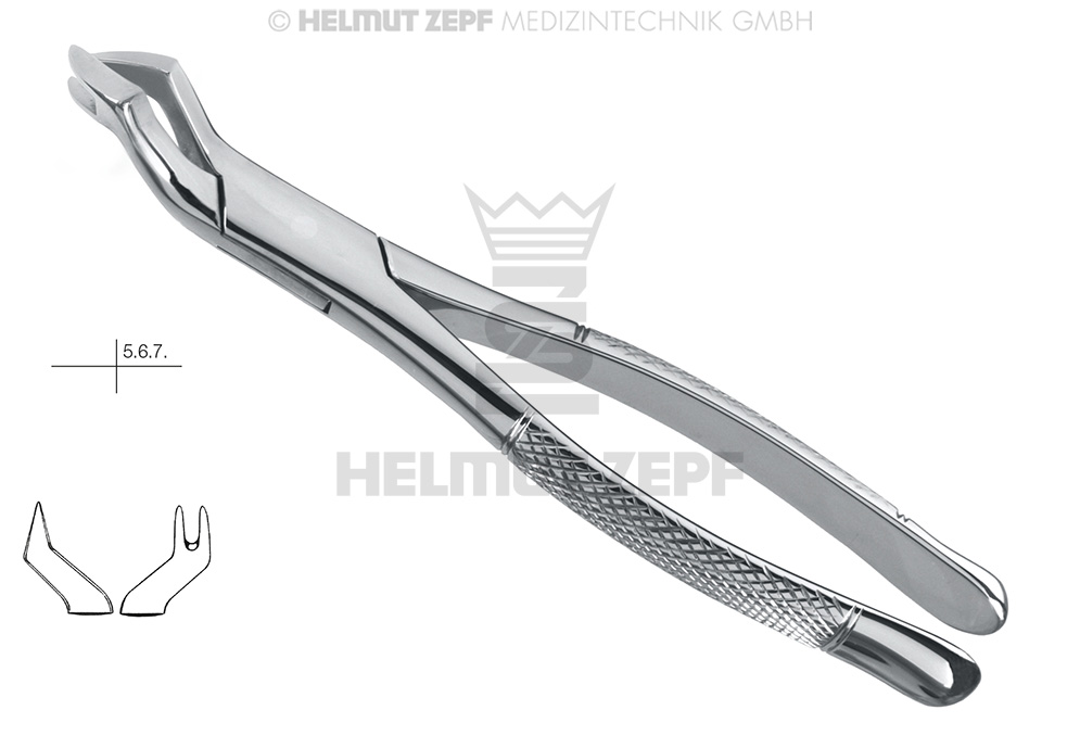 Nevius surgical dental extraction forceps, American pattern, Figure 88-L - Helmut Zepf (14.088.15) - Delynov