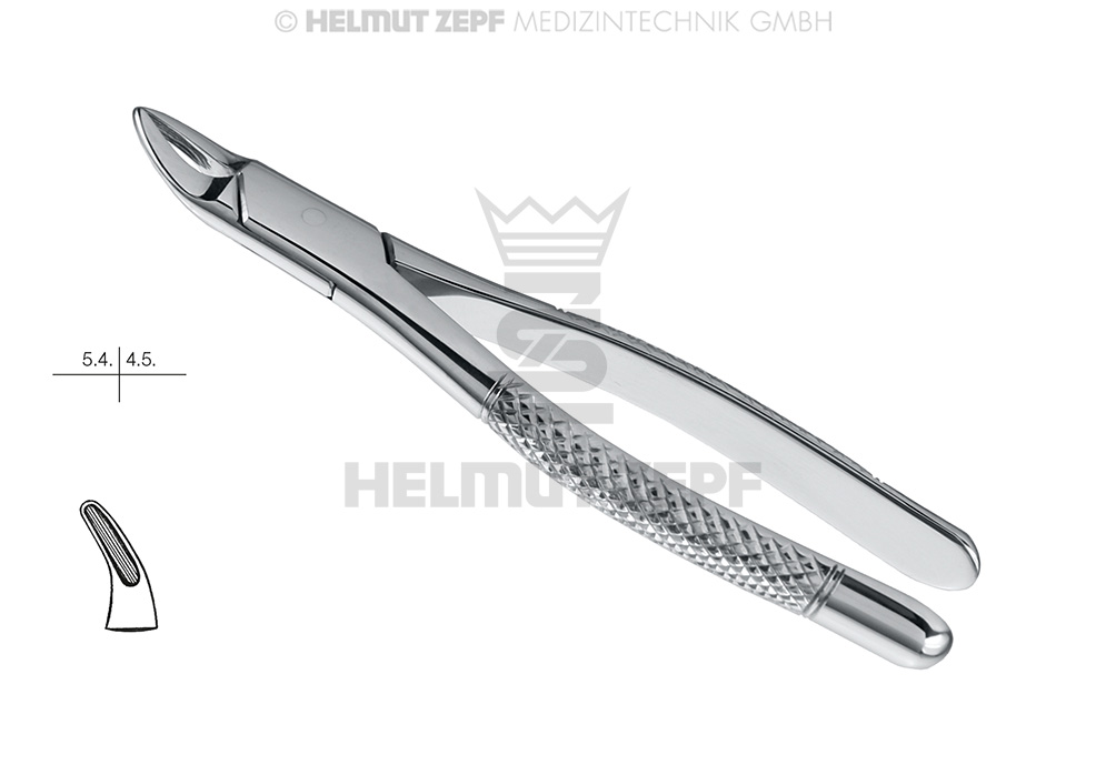 Surgical dental extraction forceps for primary teeth, American pattern, model fig. 101 - Helmut Zepf (14.101.00) - Delynov