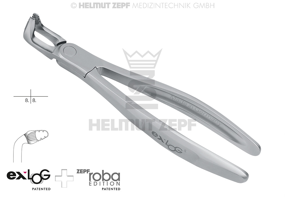 Surgical dental extraction forceps for lower wisdom teeth Fig. 79A - Helmut Zepf (15.279.90) - Delynov