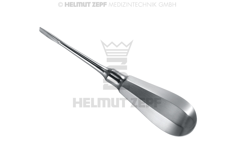 Élévateur de racines chirurgical bein, bout rond, diamètre 4 mm, fig. 2 - Helmut Zepf (17.001.02) - Delynov