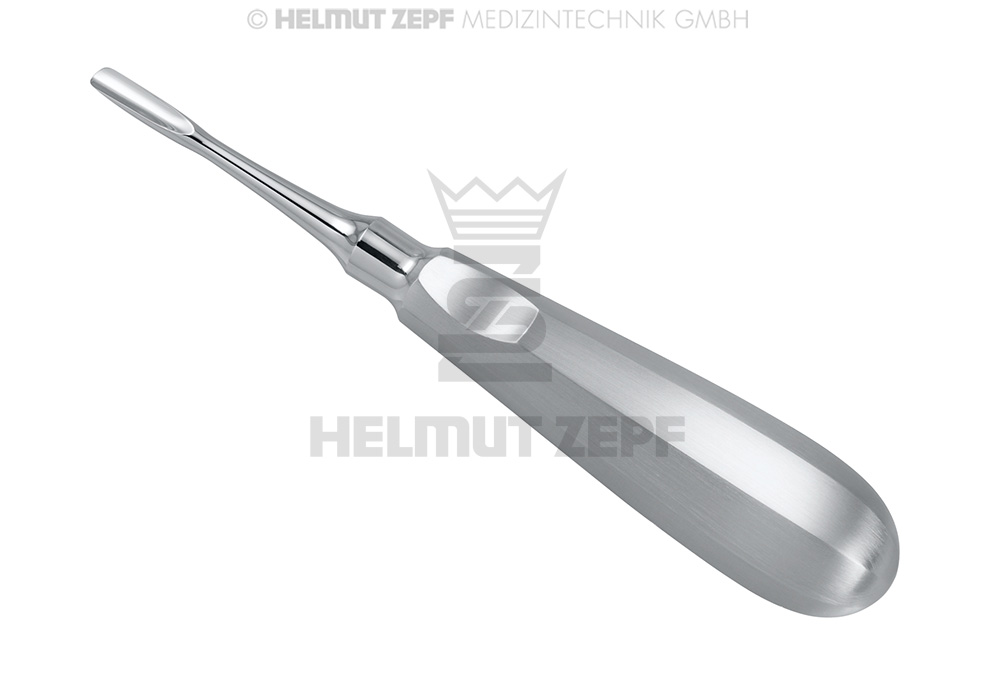 Élévateur de racines chirurgical avec appui-doigts, largeur 5 mm - Helmut Zepf (17.001.13) - Delynov