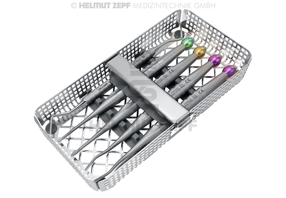 X-Tool surgical kit with 1/3 washing basket according to Dr. Helmut Zepf (17.007.80) - Delynov