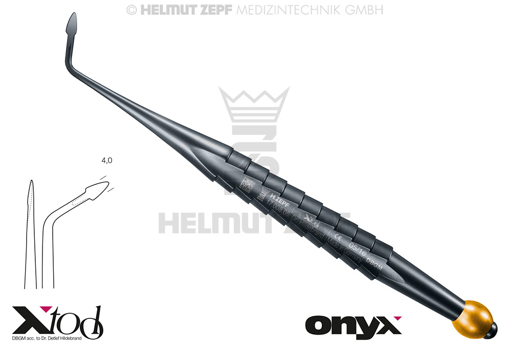 Left-curved syndesmotome for lingual or buccal luxation - Helmut Zepf (17.008.08TI) - Delynov