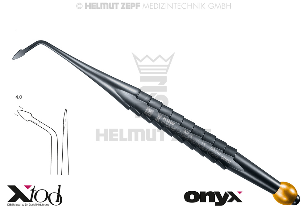 Right-angled syndesmotome for lingual or buccal luxation - Helmut Zepf (17.008.09TI) - Delynov