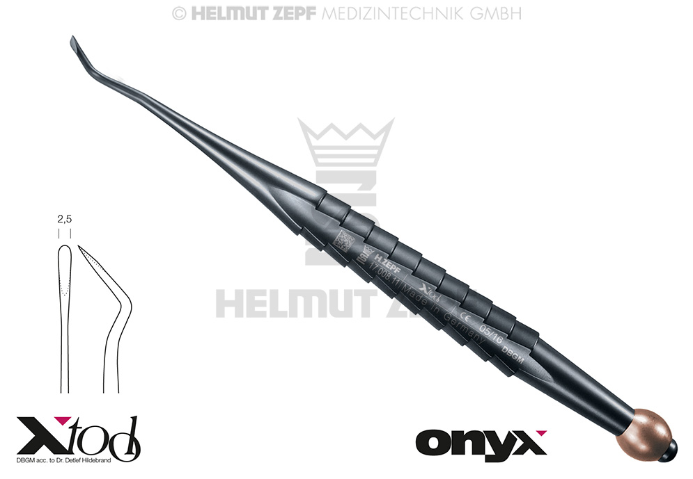 Élévateur apical chirurgical pour accès et retrait des débris radiculaires - Helmut Zepf (17.008.11TI) - Delynov