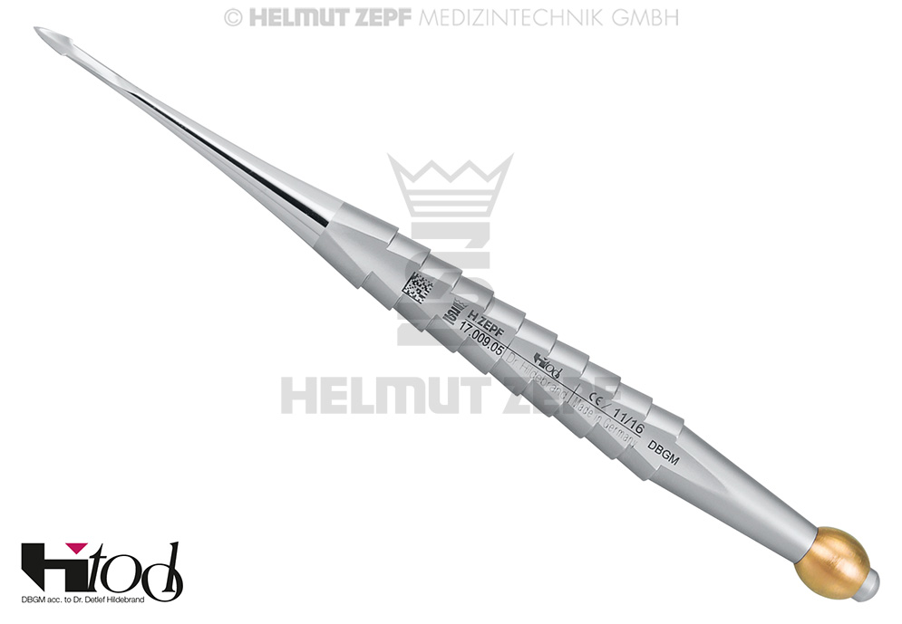 H-shaped surgical instrument, straight tip 3mm - Helmut Zepf (17.009.05) - Delynov