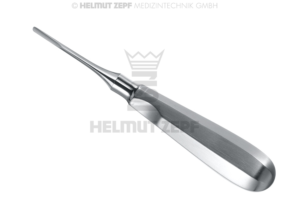 Élévateur chirurgical de racines dentaires Seldin fig. 46 avec manche et appui-doigts - Helmut Zepf (17.100.46) - Delynov