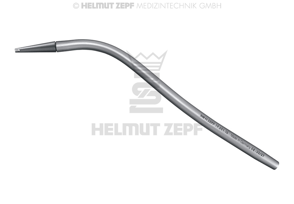 Sinus surgical aspirator with titanium tip, 3.0 mm diameter - Helmut Zepf (19.651.14) - Delynov