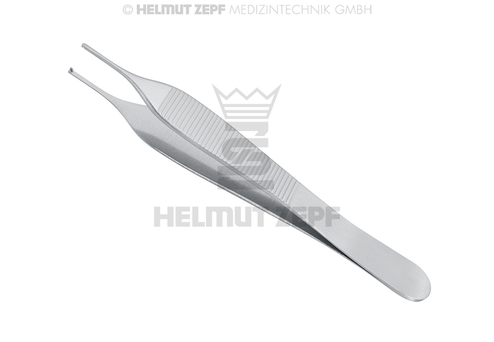 Adson tissue forceps, 12 cm, for tissue grasping and surgical handling - Helmut Zepf (22.486.12) - Delynov
