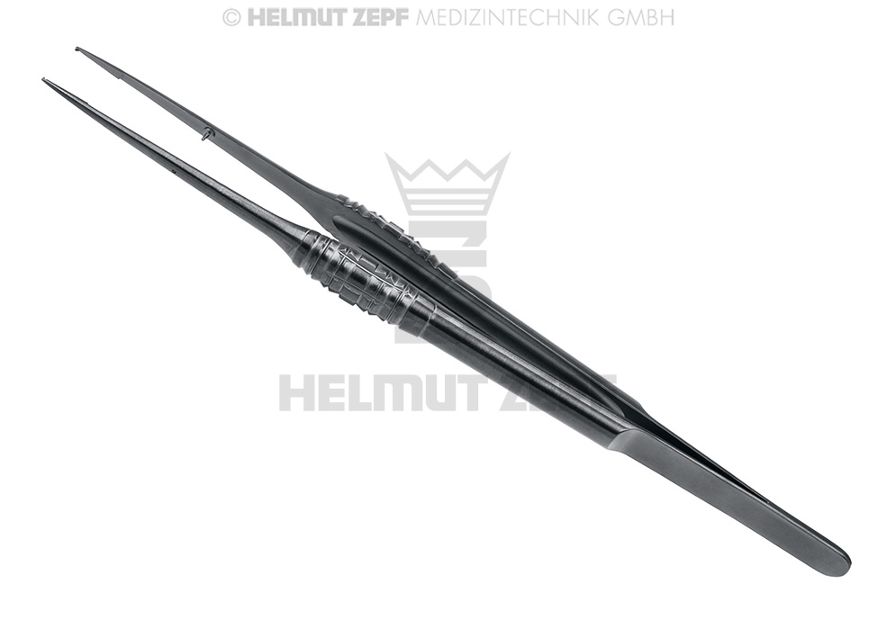 Pince à dissection micro-chirurgicale à griffes, manche design Hürzeler/Zuhr, longueur 17,5 cm - Helmut Zepf (22.810.17HZU) - Delynov