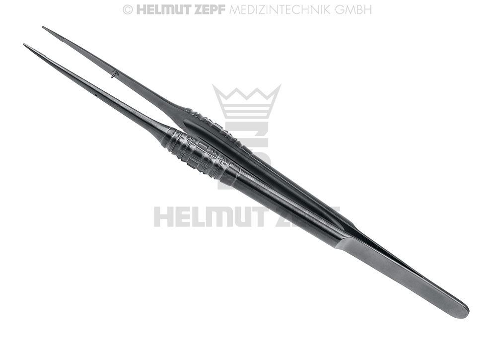 Micro pince à dissection chirurgicale avec manche Hürzeler / Zuhr, longueur 17,5 cm - Helmut Zepf (22.820.17HZU) - Delynov