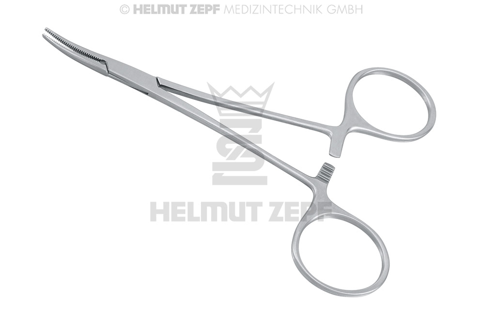 HALSTEAD-MOSQUITO FORCEPS, CURVED, 12.5 CM - Helmut Zepf (23.055.12KFO) - Delynov