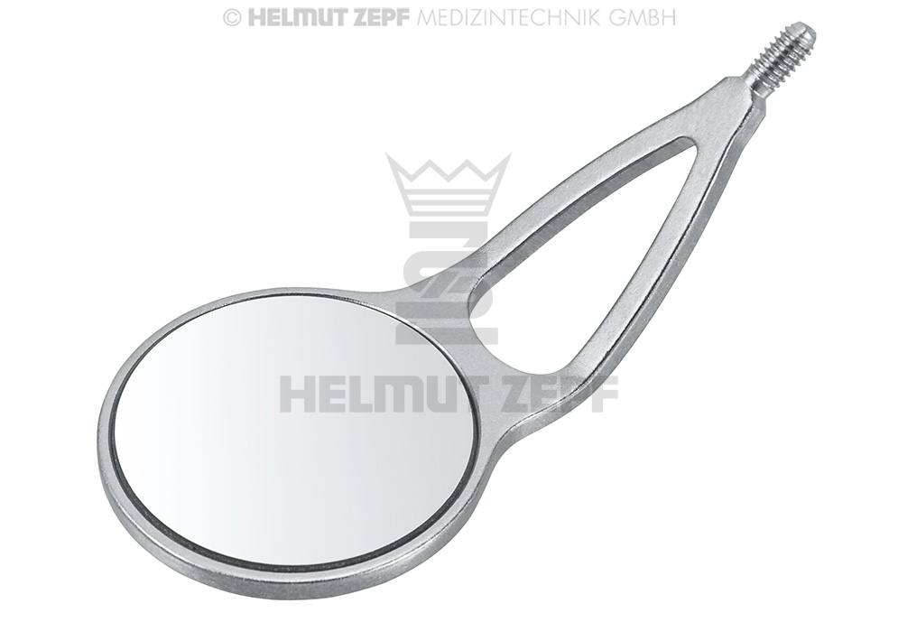 Miroir de bouche et écarteur de joue chirurgical, diamètre 24 mm, surface avant - Helmut Zepf (24.079.24) - Delynov