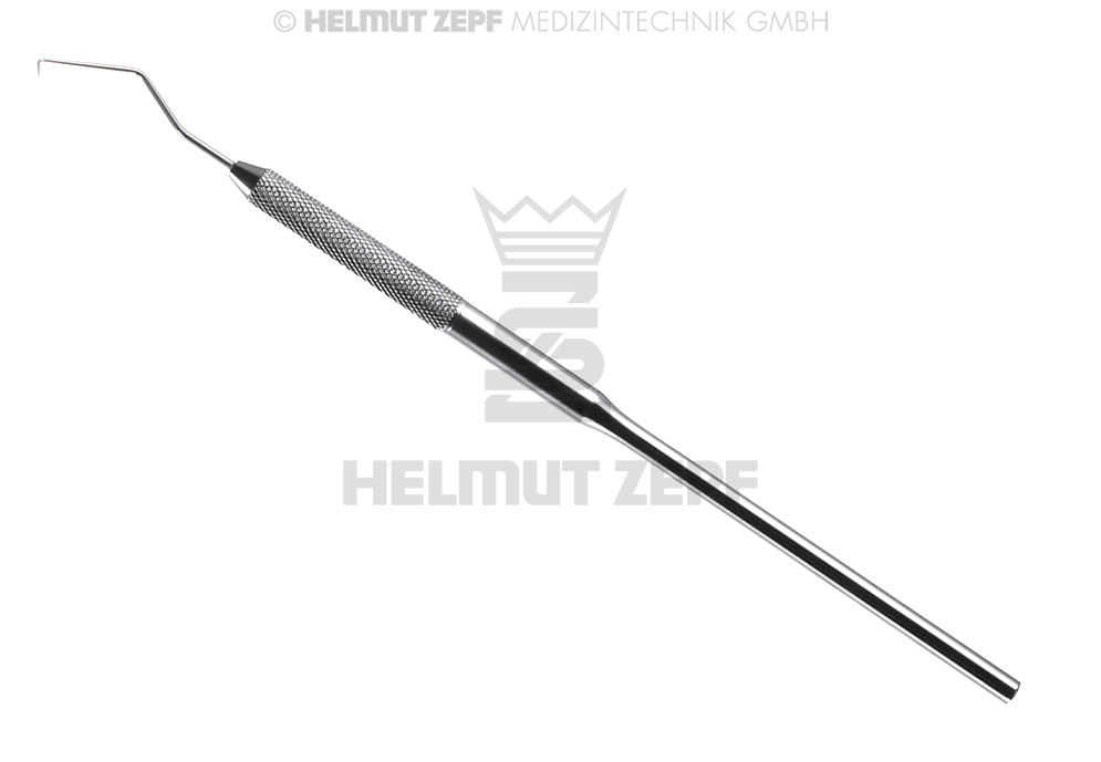 Sonde chirurgicale figure 17 avec manche rond et quadrillé - Helmut Zepf (24.102.17) - Delynov
