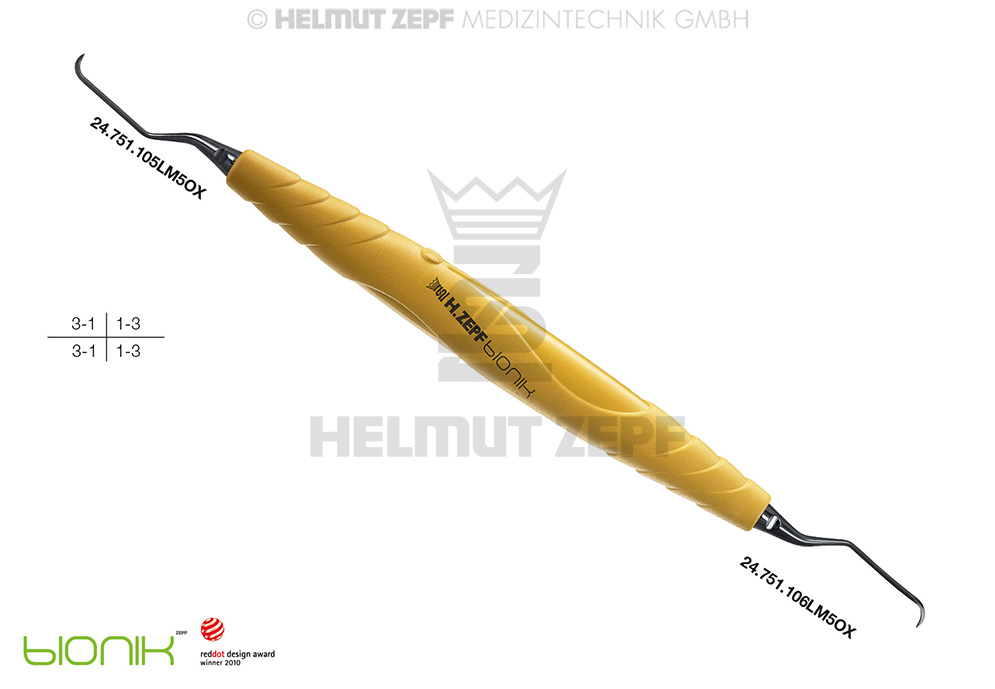 Curette chirurgicale universelle Langer, figures 5 et 6, M5 - Helmut Zepf (24.201.05LM5OX) - Delynov