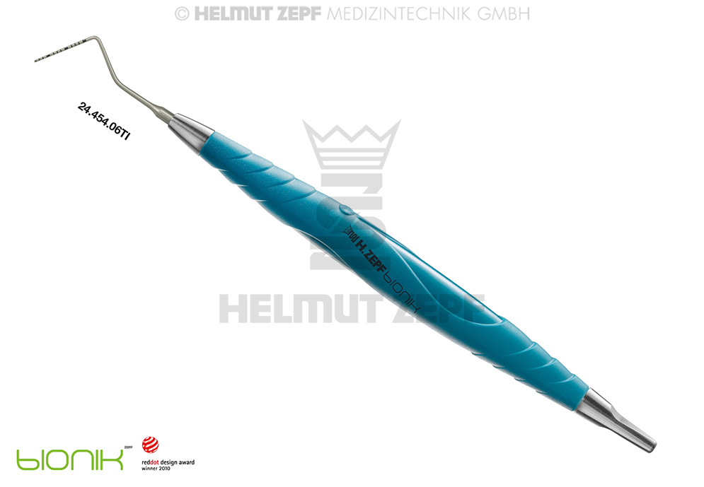 Sonde parodontale graduée North Carolina CNC en titane, graduations 1-15 mm - Helmut Zepf (24.216.06) - Delynov